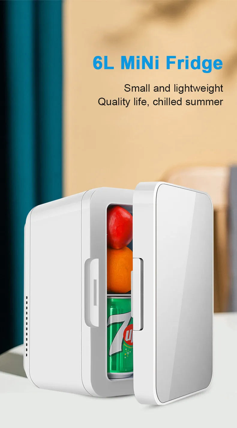 12V/220V Mini Fridge Refrigerator Beauty Cooler Warmer Refrigerators Constant Temperature Skincare Preservation for HOME CAR