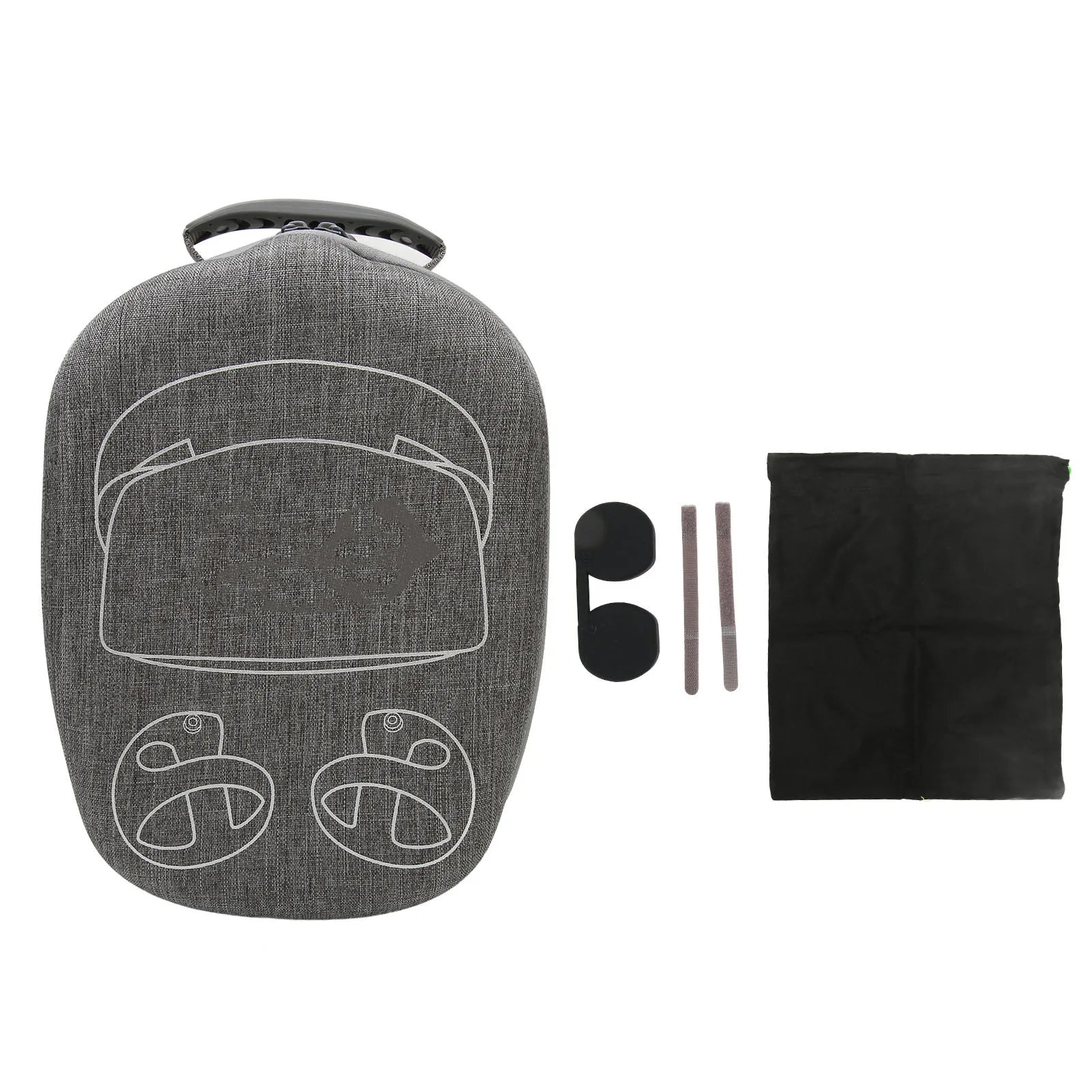 Portable VR Headset Travel Case EVA Gray Anti Fall Portable VR Carrying Case for PS VR2 Headset with Lens Protector Cover Case