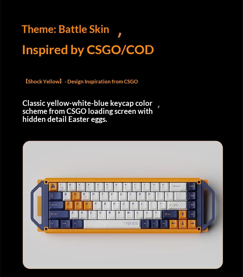Angry Miao MECHA 65 Gaming Mechanical Keyboard 1MS Low Latency Wireless 1000hz Polling Rate 65 Layout HiFi Switch Aluminum shell