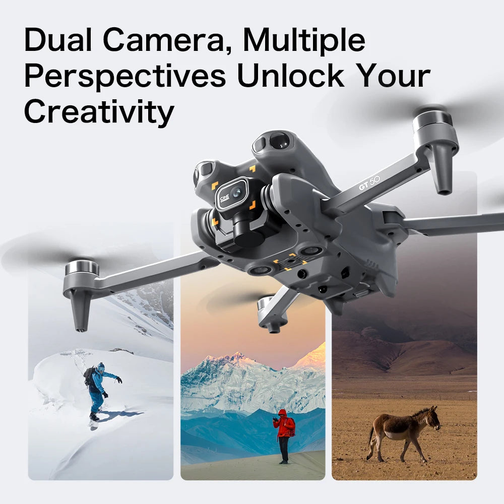 New Drone With 4K Dual Cameras 4.3-inch Screen Brushless Drone WiFi Professional Aerial Photography Mini Drones RC Quadcopter