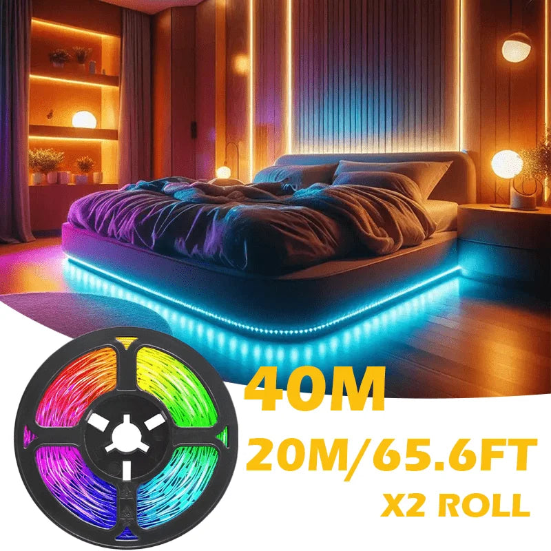 12LEDs/M LED Light Strip with Adhesive Adjustable Brightness RGB Color Changing Lights RGB Lighting USB 5V RGB LED Lights