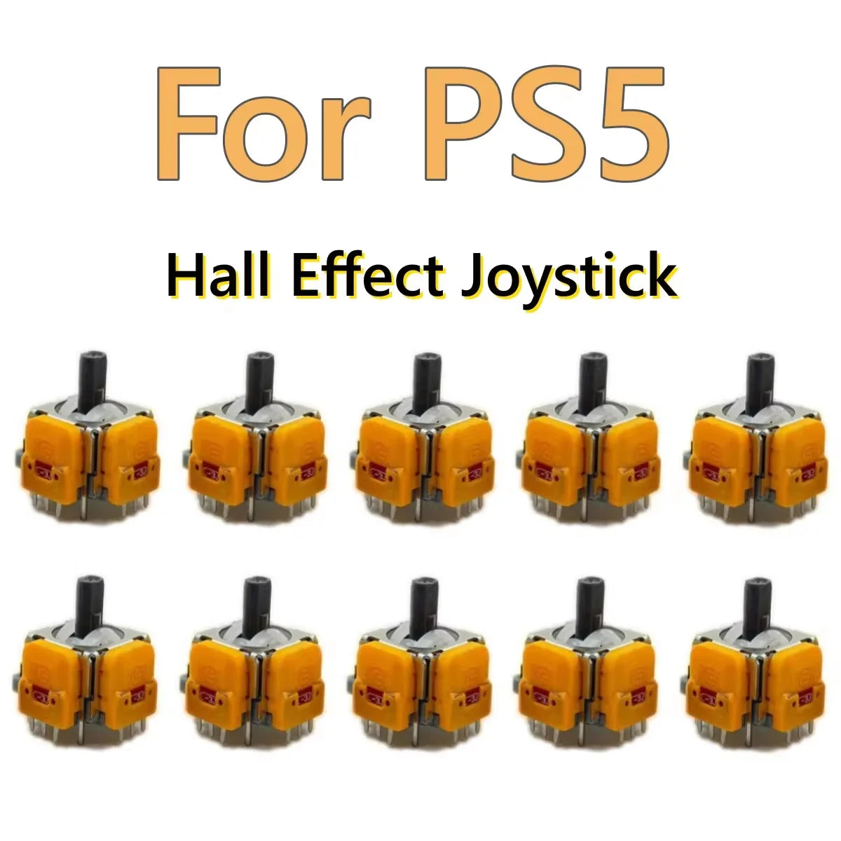 10PCS Hall Electromagnetic Joystick High Precision No Drifting Hall Effect Thumb Sticks Joystick Rocker Module for PS4/PS5/Xbox