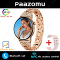 New Smart Watch Women 466*466 AMOLED Screen Always Display Time NFC Bluetooth Call Fashion IP68 Waterproof Sports Men Smartwatch