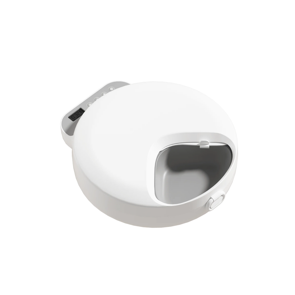 Automatic feeder for wet food, four pet feeders for different foods, dry and wet food cat feeding bowl with ice packs