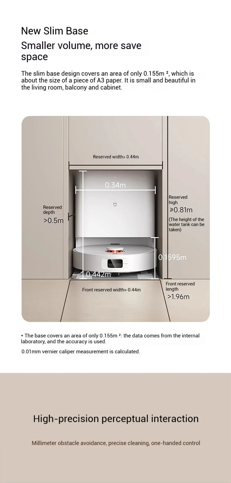 XIAOMI MIJIA Self Robot Vacuum Cleaners H40 Smart Home Sweeping High Speed Rotary Scrubbing 10000PA Cyclone Suction LDS Laser