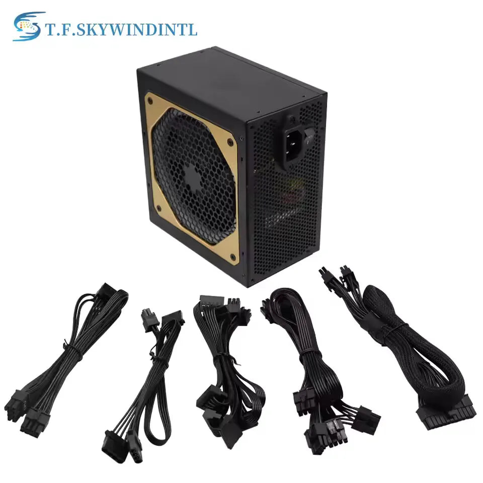1000W RGB Dual CPU PC PSU PC Power Supply For Computer Gaming PFC Silent Fan ATX Support 3070/3080/3090 GPU Card Full Modular