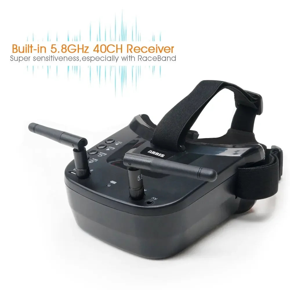 VR009 5.8G FPV Goggles 40CH 3 inch 480x320 Video Headset HD DVR Diversity FPV Goggles for Camera Drones & Accessories