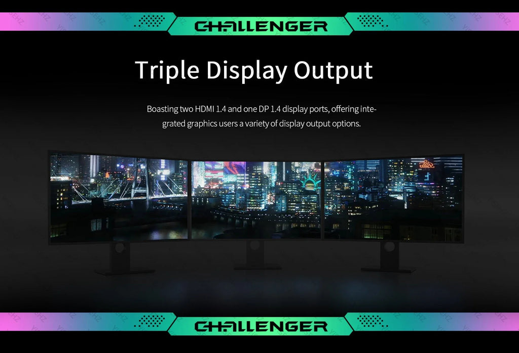 H610 ITX Motherboard Set With Core 12th/13th Gen CPU 2*16GB 32GB 3200Mhz DDR4 Memory Support 2LAN MS-Challenger DIY Kit