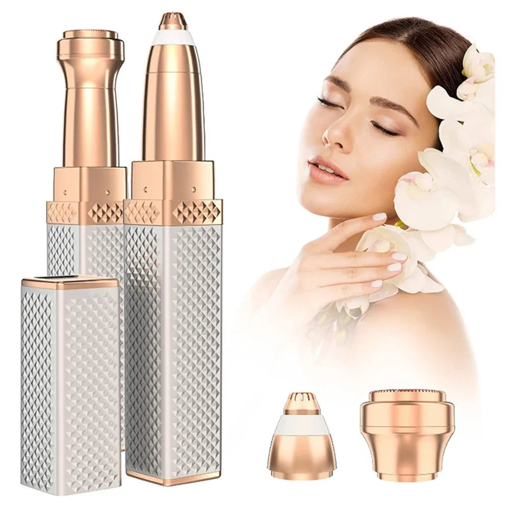 2-in-1 Multifunctional Electric Hair Removal Device with LED Light Specially Designed for Eyebrow Shaver Underarm Hair Leg Hair