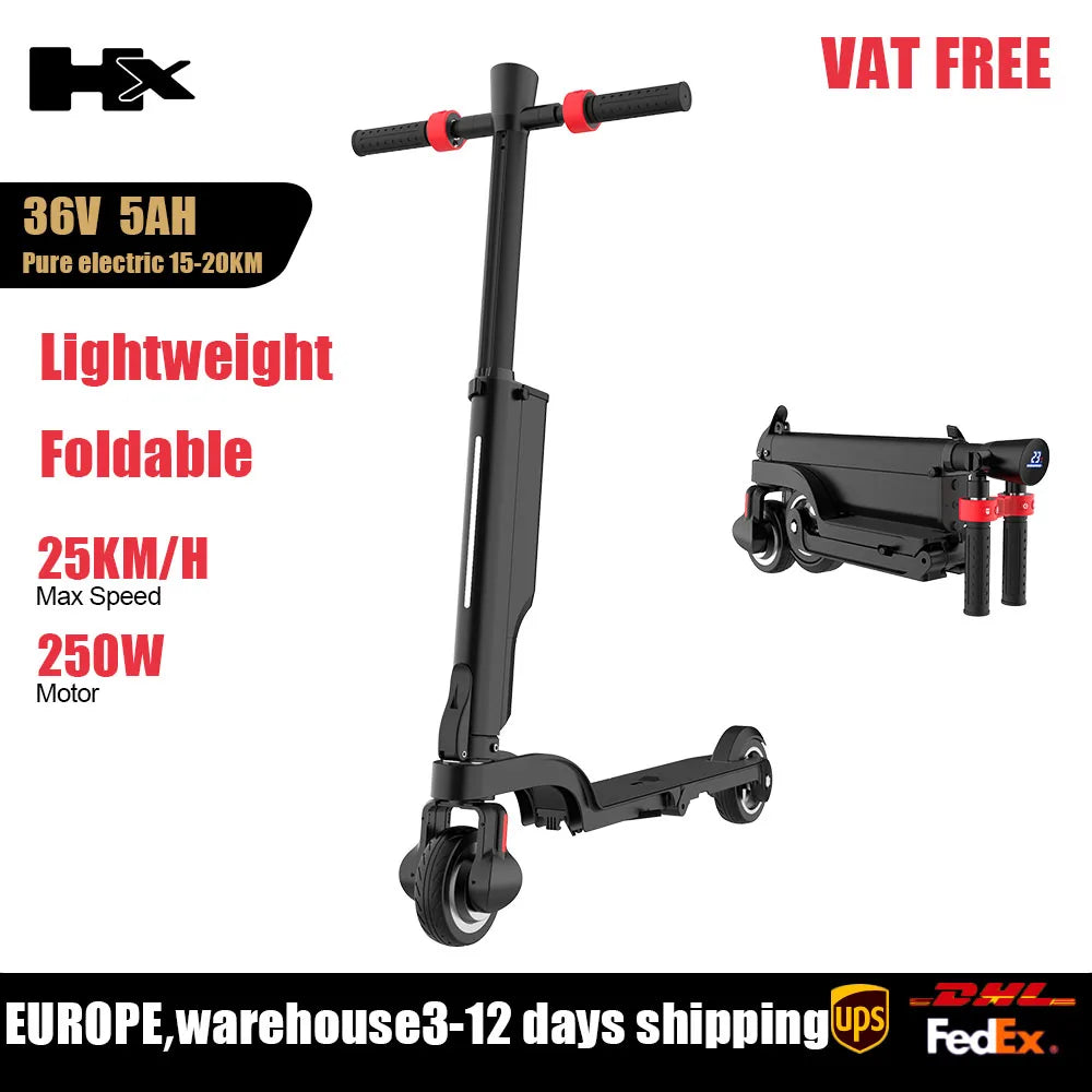 HX X6 EScooter 350W 25KM/H Foldable Electric Kick Scooter Adult Electric Scooter 7.5AH 36V EScooter For Adult Children E scooter