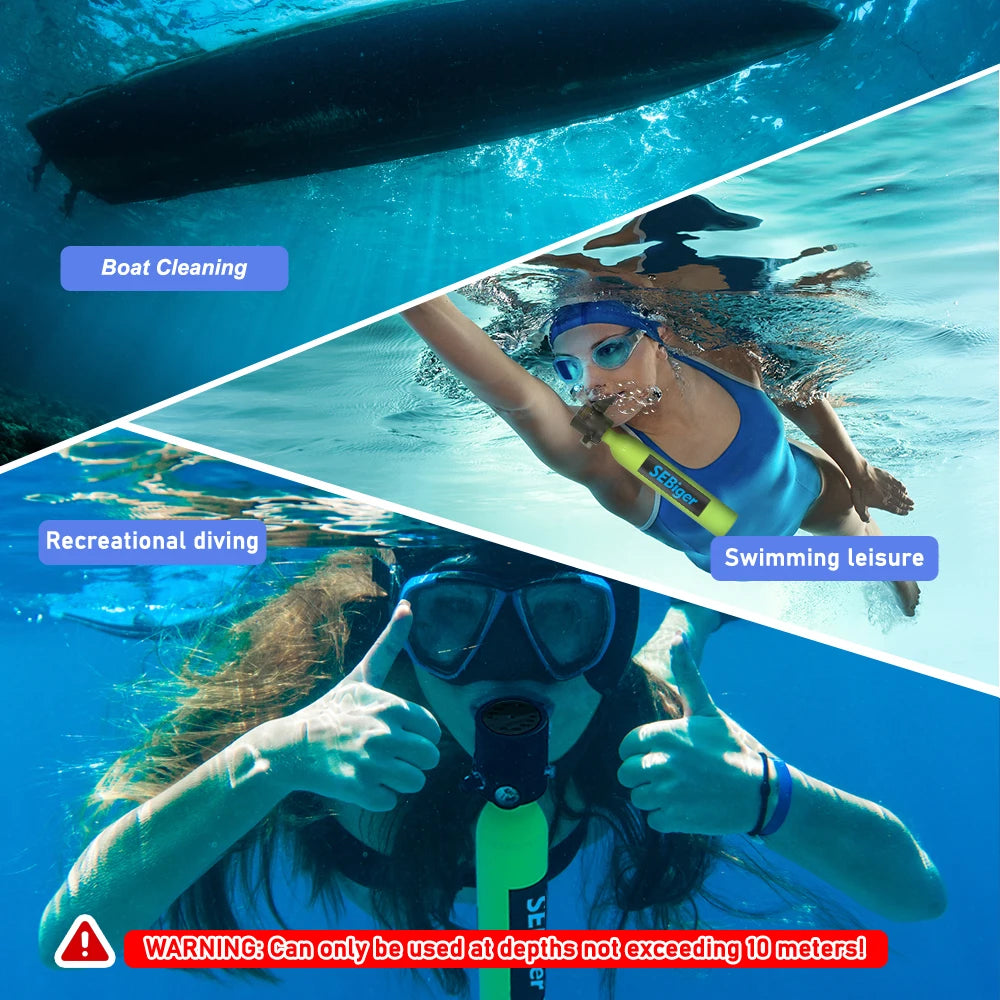 SEBIger 0.5L Diving diving tank Set and Full Face Mask for Beginner Swimmers,5-10 minutes underwater,Reusable,outdoor traveling