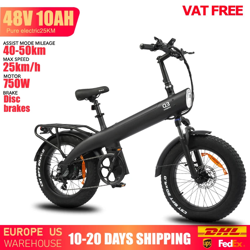 HUANCI Q3 Mountain electric bike 2000W 57KM/H electric dirt bike 48V 20AH Electric bicycle Ebike 20Inch fat tire Off-Road e bike