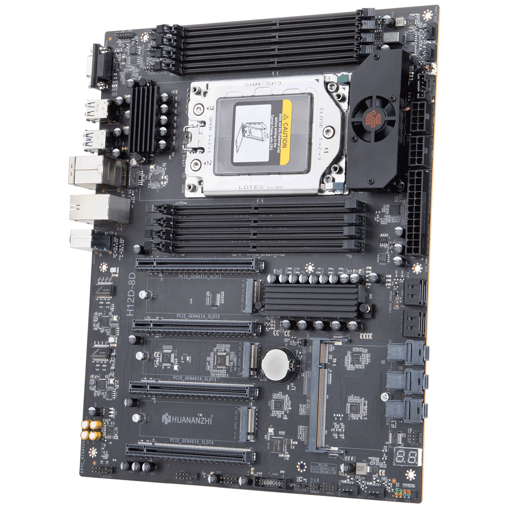 HUANANZHI H12D 8D AMD  Motherboard with BMC module support AMD EPYC 7002 7003 series CPU 8 channel memory Dual 2.5G network
