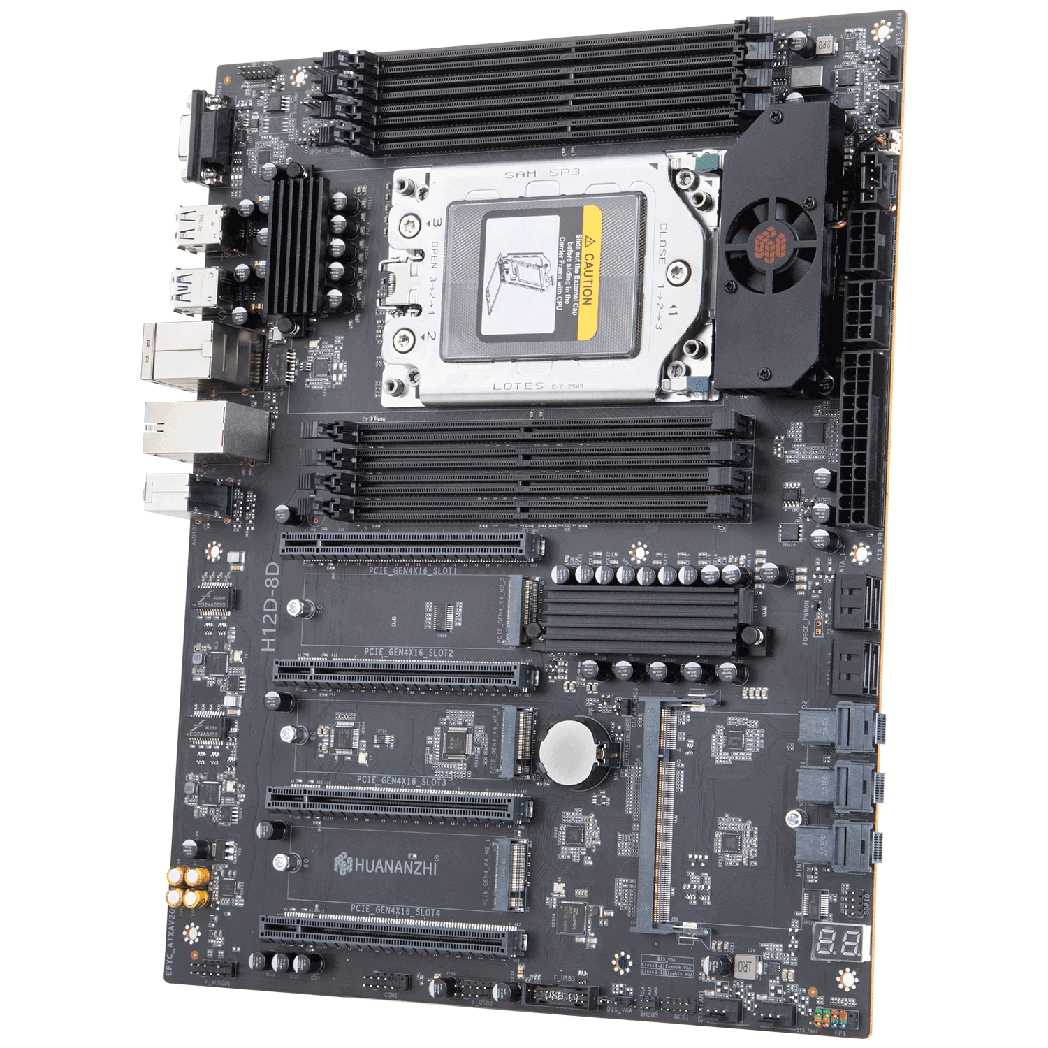 HUANANZHI H12D 8D AMD  Motherboard with BMC module support AMD EPYC 7002 7003 series CPU 8 channel memory Dual 2.5G network