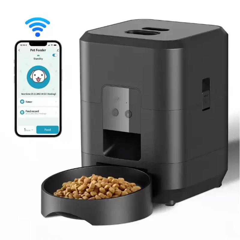 Automatic Feed Dispenser For Pets 2L Intelligent Feed Dispersion For Cats And Dogs Regular Quantitative Feeding With Recording