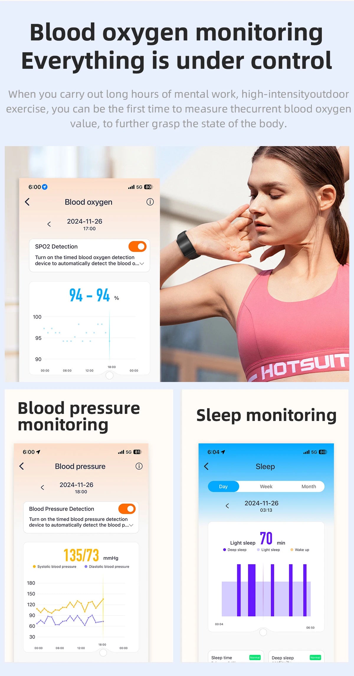 2025 New Smart Watch For Men Women Fitness Sport Smart Bracelet Heart Rate Blood Oxygen Health Monitor Waterproof Smartwatch Men