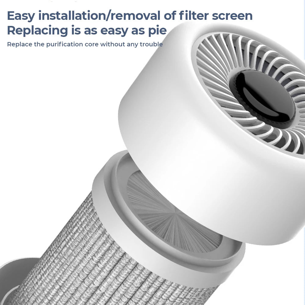 Mini Desktop Air Purifier HEPA Filter With Negative Ion Technology Eliminates Formaldehyde Odors Smoke And Dust Particles
