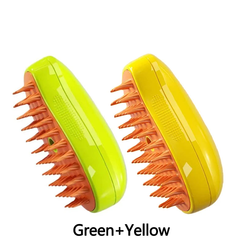 3-in-1 Electric Pet Grooming Steam Brush Sprayer Massage Comb for Cats Dogs Shedding Control Gentle Anti-Static Grooming Tool
