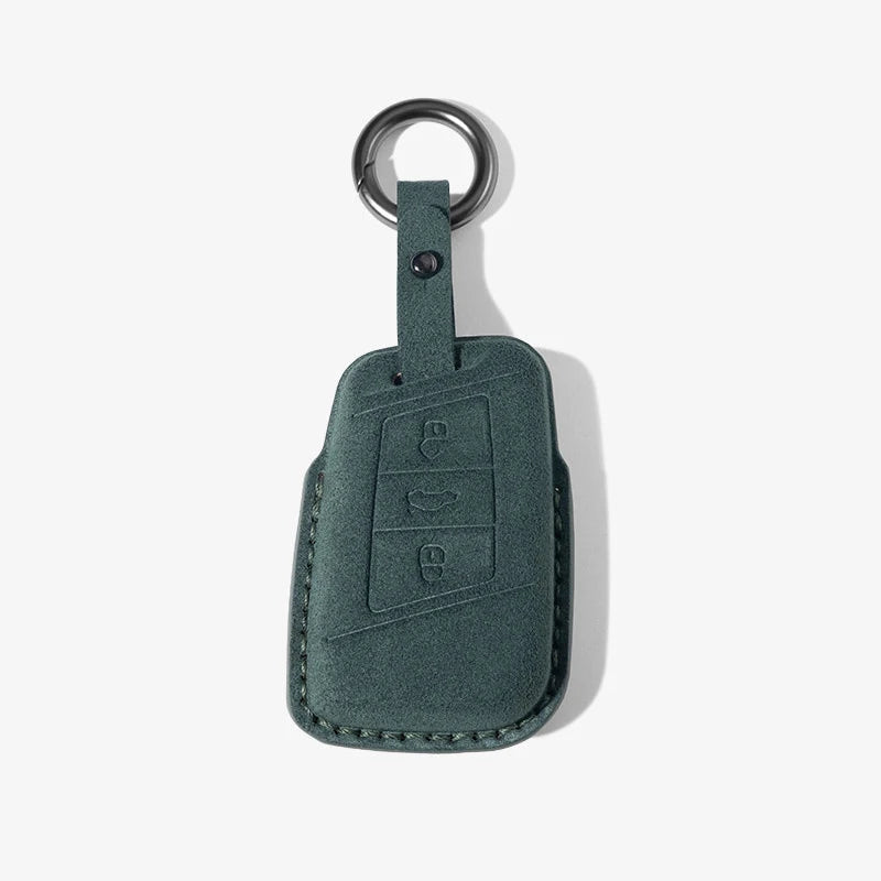 Suede Car Key Case Cover Fob Keychain for VW Volkswagen Golf 7 MK7 Tiguan MK2 for Ateca Leon FR Ibiza Skoda Octavia Kodiaq