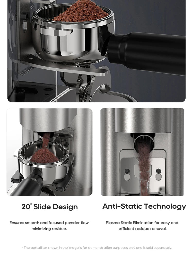 HiBREW Automatic Coffee Mill Electric Coffee Grinder with 48 Gears for Espresso American Coffee Pour Over Visual Bean Storage G7