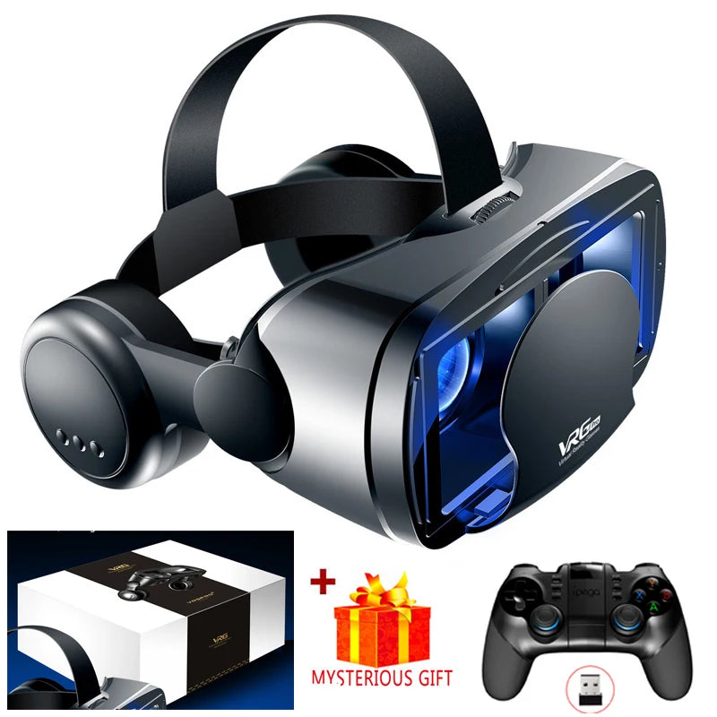 Virtual Reality Glasses 3D VR Headset Smart 7 Inches Helmet for Smartphones Phone Android iPhone Lenses Binoculars Goggles Viar