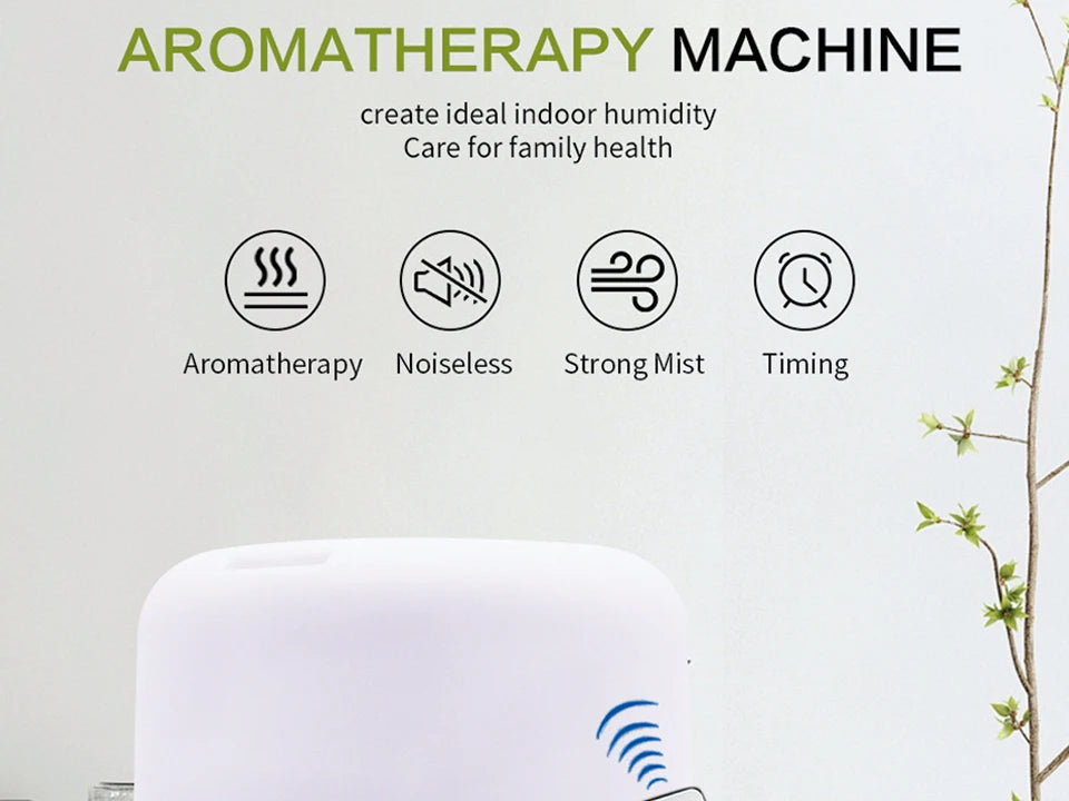 Aroma Diffuser Essential Oil Diffusor Air Humidifier Ultrasonic Remote Control 7 Color LED Lamp Mist Maker For Home 300ml 500ml