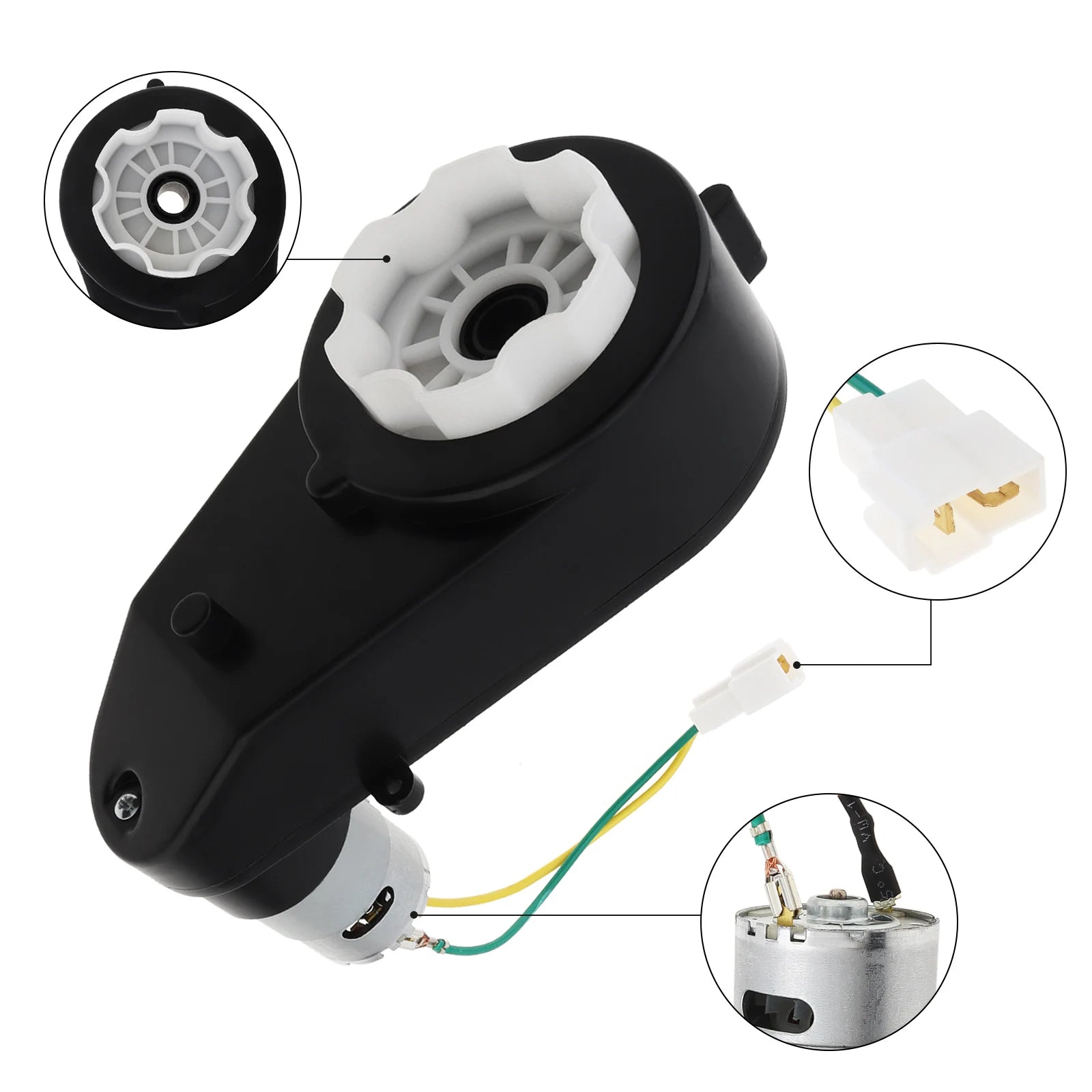RS555 DC Motor Gearbox 24V Kids Toy Car Wheels Electric Motor High Speed Brushed Motor for Remote Control Toy Car