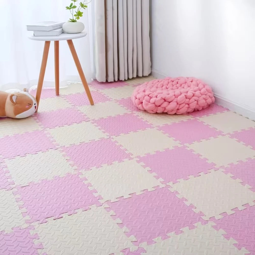 6Pcs 2.5cm Thickened Fitness Mat Non-slip Fall-proof Reusable Yoga Rug Helps Train for Play Home Gym Living Room Anti-Slip Mat
