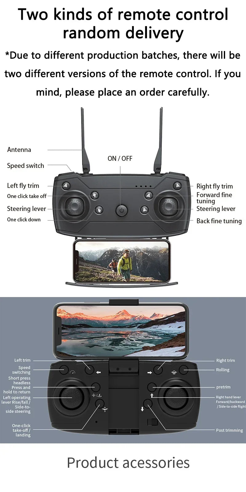 DWI D19 E88 Pro Drone 4K Professional HD RC Airplane Dual Camera Wide Angle Head Remote Quadcopter Toy Helicopter for Adults Kid