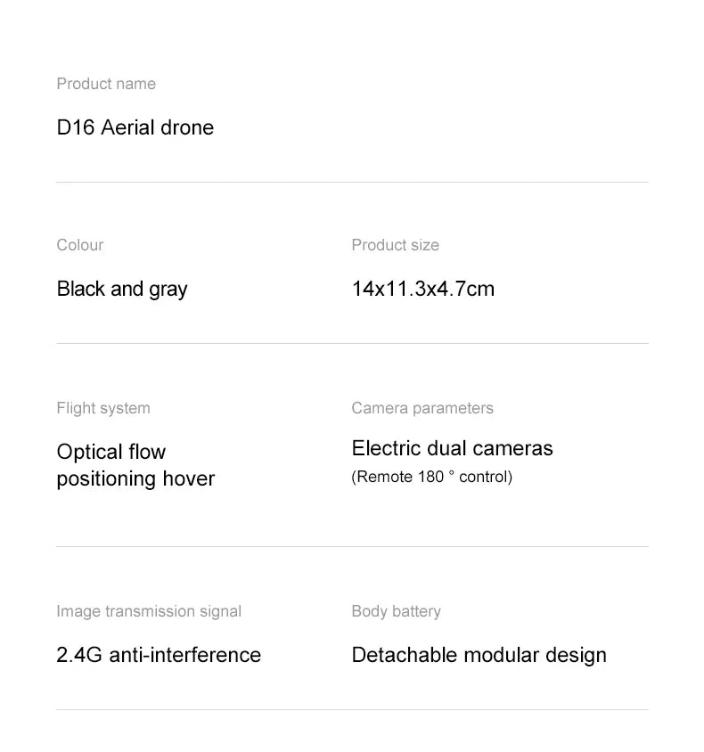 VIVO D16 Drone 8K Aerial HD Profesional Dual-camera Helicopter Optical Flow Positioning Avoidance Brushless Motor GPS Drone