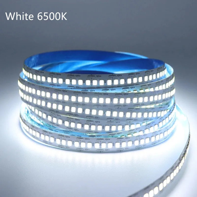 10Meters LED Strip Lights 2835 Flex Tape 12V 24V Rope 2400leds Cool White 6500K Nature White 4000K Warm White 3000K