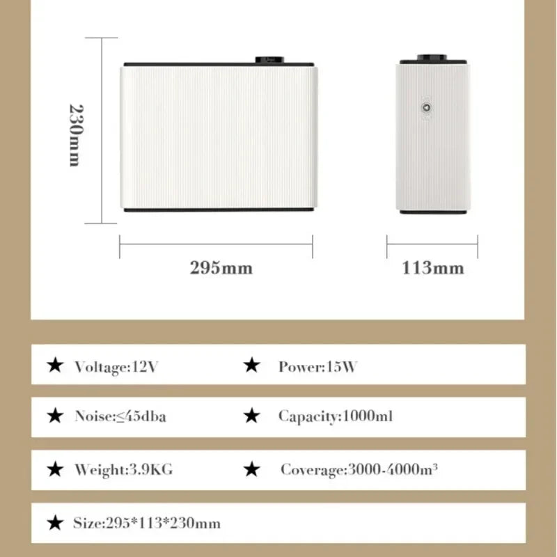 Commercial Essential Oil Diffuser Large Area Intelligence WiFi Bluetooth Waterless Aroma Diffuser Cold Mist Scent Machine Home