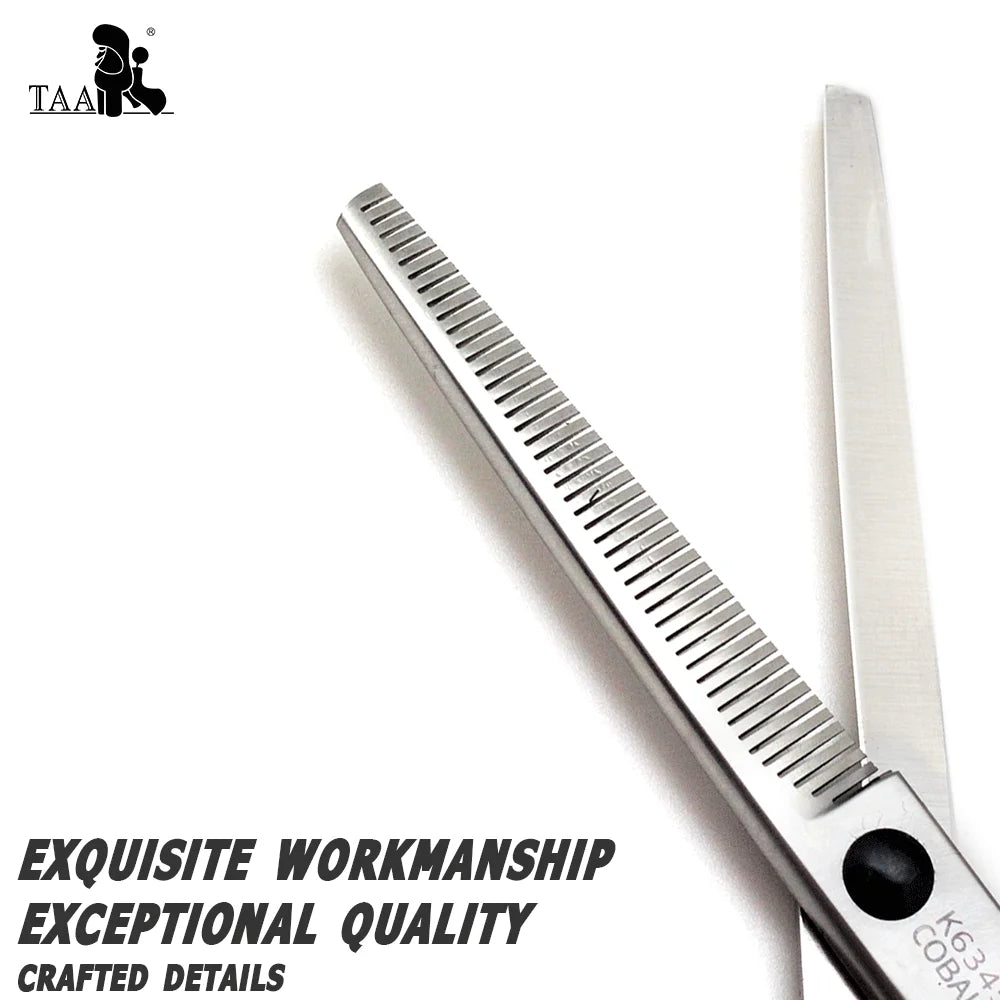 TAA Professional Grooming Scissors Pet Serrated Scissors for Dog & Cat Alloy Steel Shears Pets Shears Groomer Tools Hair Clipper