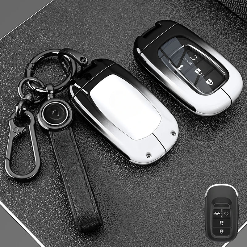 Car Key Fob Pocket Cover Case For Honda Civic CR-V HR-V Accord Jade Crider Odyssey 2015- 2018 Remote Protector Accessories