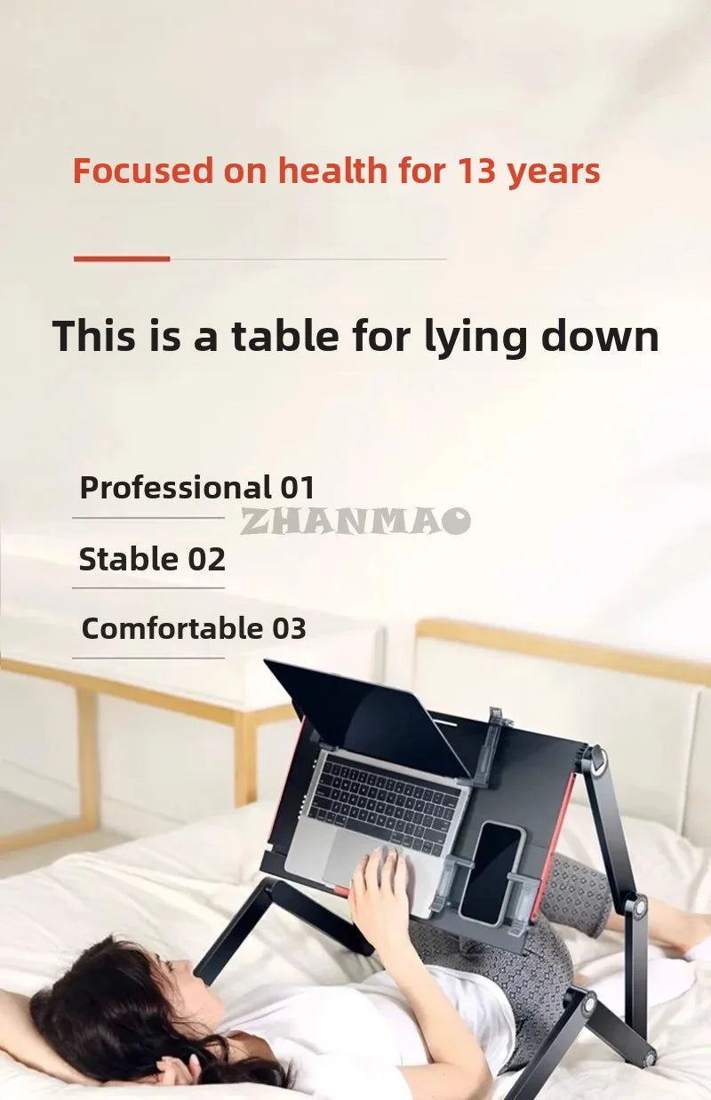 Laptop desk, foldable tablet stand, adjustable and movable