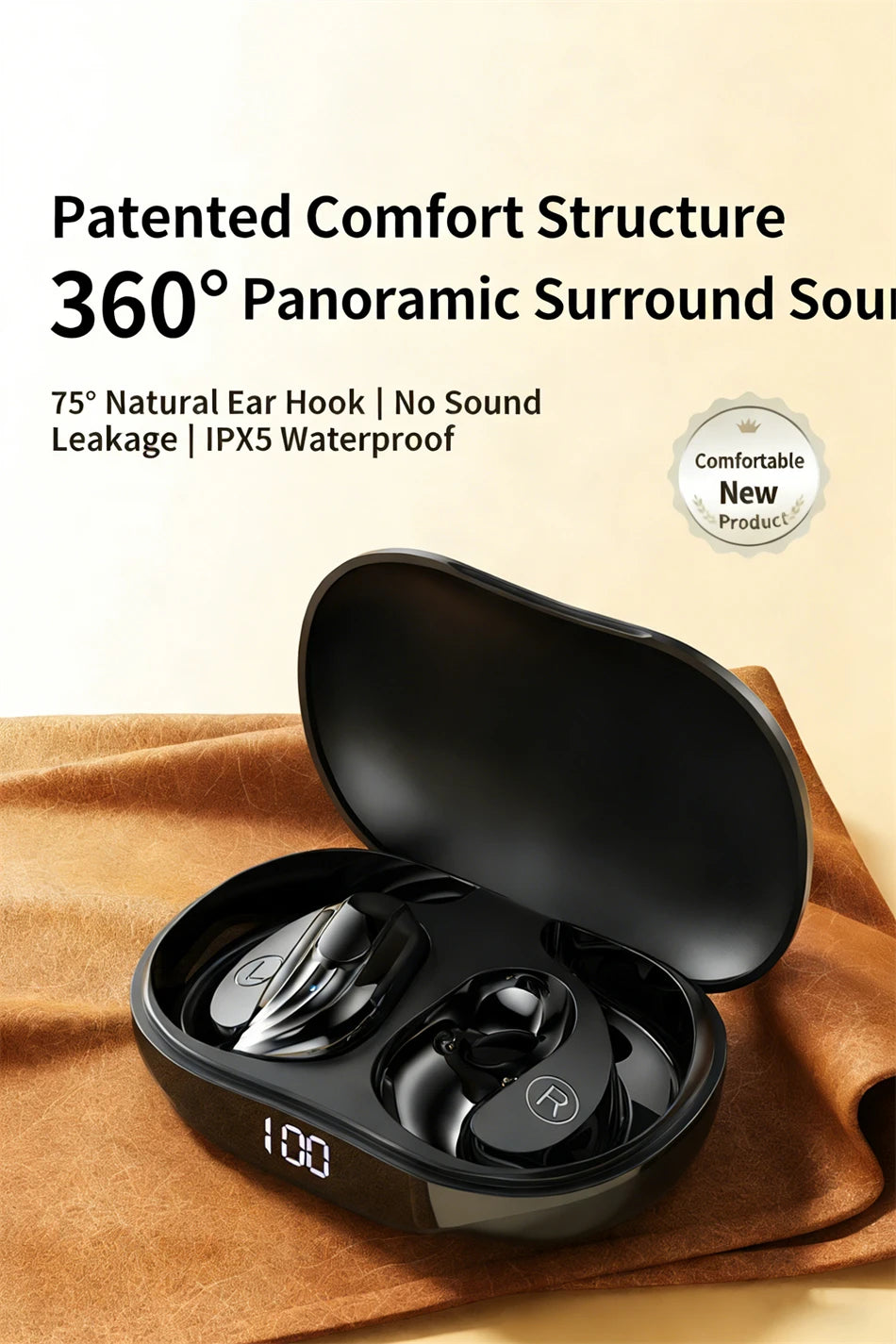 2026New Gaming Earphones Bluetooth 5.3 Sport Headset Dual Mode HD Call Noise Reduction Earbuds with Mic Music Earphones