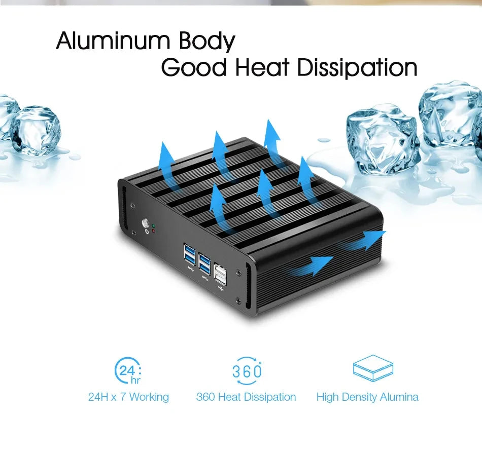 Helorpc Mini PC Intel Core i3 i5 i7 4005U 5005U 4500U DDR4 RAM Desktop Computer 4K HTPC TV Box USB3.0 WIFI PC
