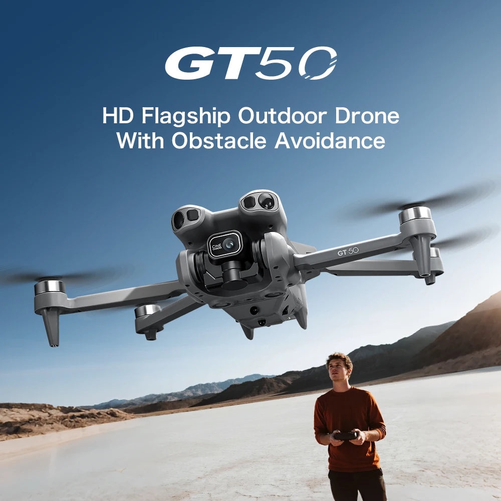 New Drone With 4K Dual Cameras 4.3-inch Screen Brushless Drone WiFi Professional Aerial Photography Mini Drones RC Quadcopter
