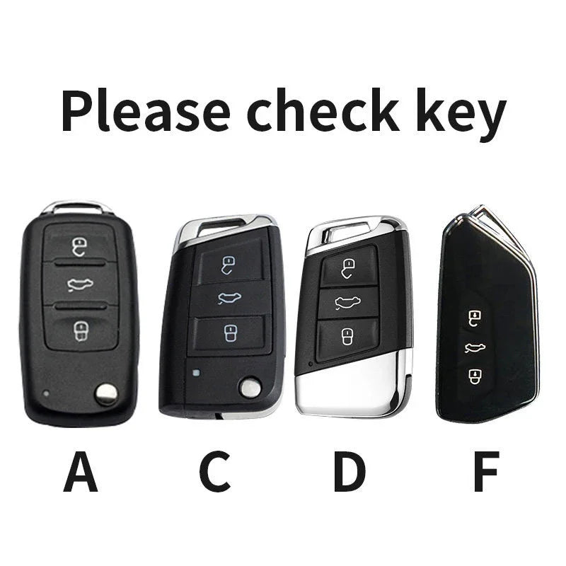 Suede Car Key Case Cover Fob Keychain for VW Volkswagen Golf 7 MK7 Tiguan MK2 for Ateca Leon FR Ibiza Skoda Octavia Kodiaq
