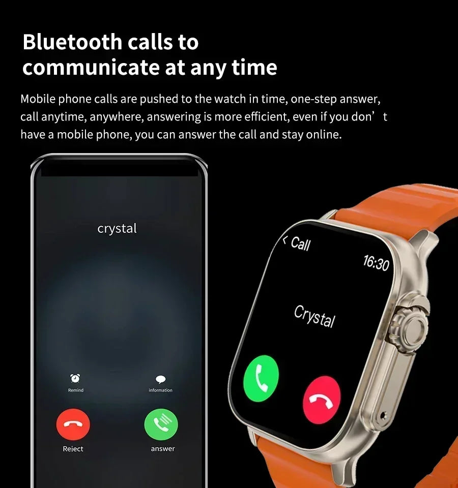 Watch 10 Smart Watch AMOLED Screen NFC Compass Fitness Clock Health Monitor Waterproof Wireless Call Watches for Men Women