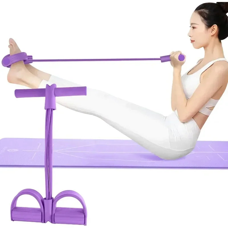 4/6 Level Resistance Band Elastic Bands with Non Slip Handles for Home Fitness Abdominal Muscle Training Yoga Pilates Workout