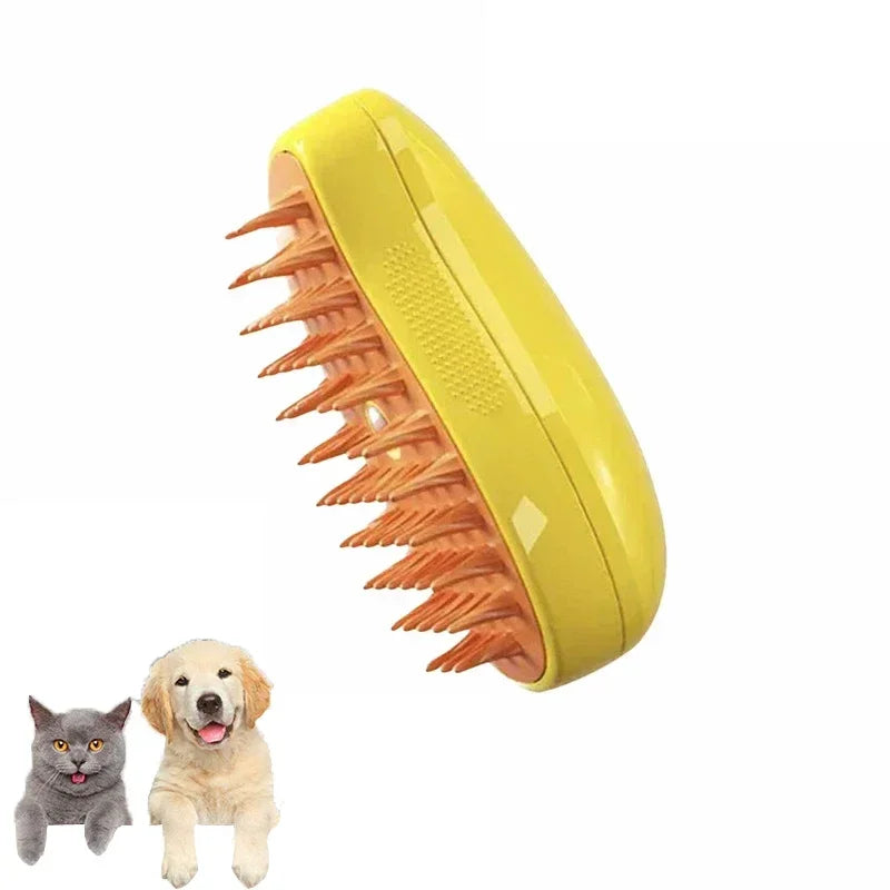 3-in-1 Electric Pet Grooming Steam Brush Sprayer Massage Comb for Cats Dogs Shedding Control Gentle Anti-Static Grooming Tool