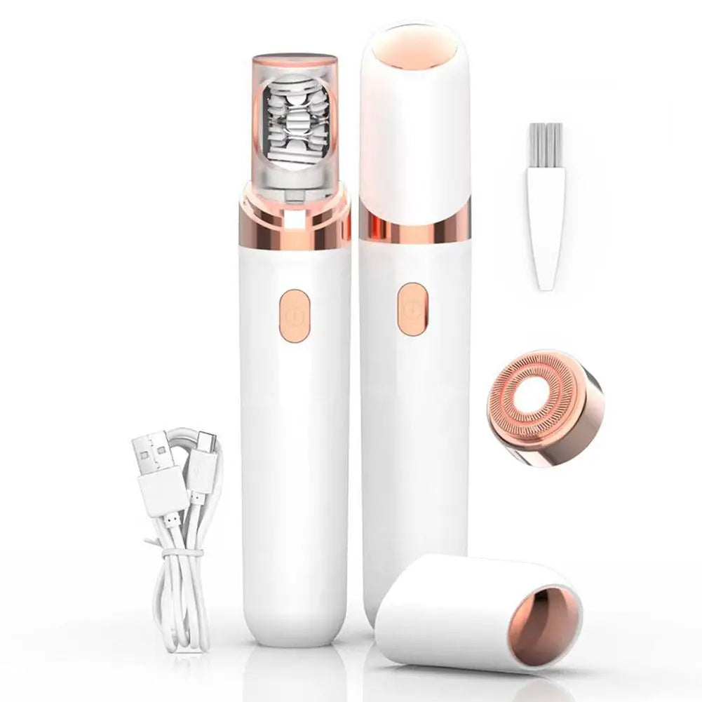 Electric Epilator & Shave 2-in-1 Electric Hair Removal Device For Women Painless Waterproof Private Parts & Facial Hair Removal