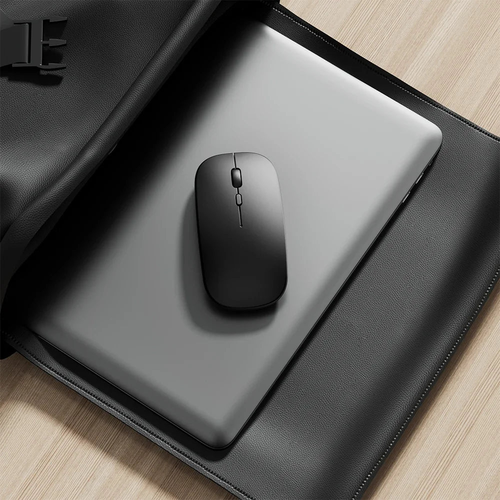Wireless Mouse Bluetooth-Compatible Gaming Mouse (Dual Mode:BT+2.4Ghz) Ergonomic Rechargeable Mice for PC/Laptop/Macbook  ﻿