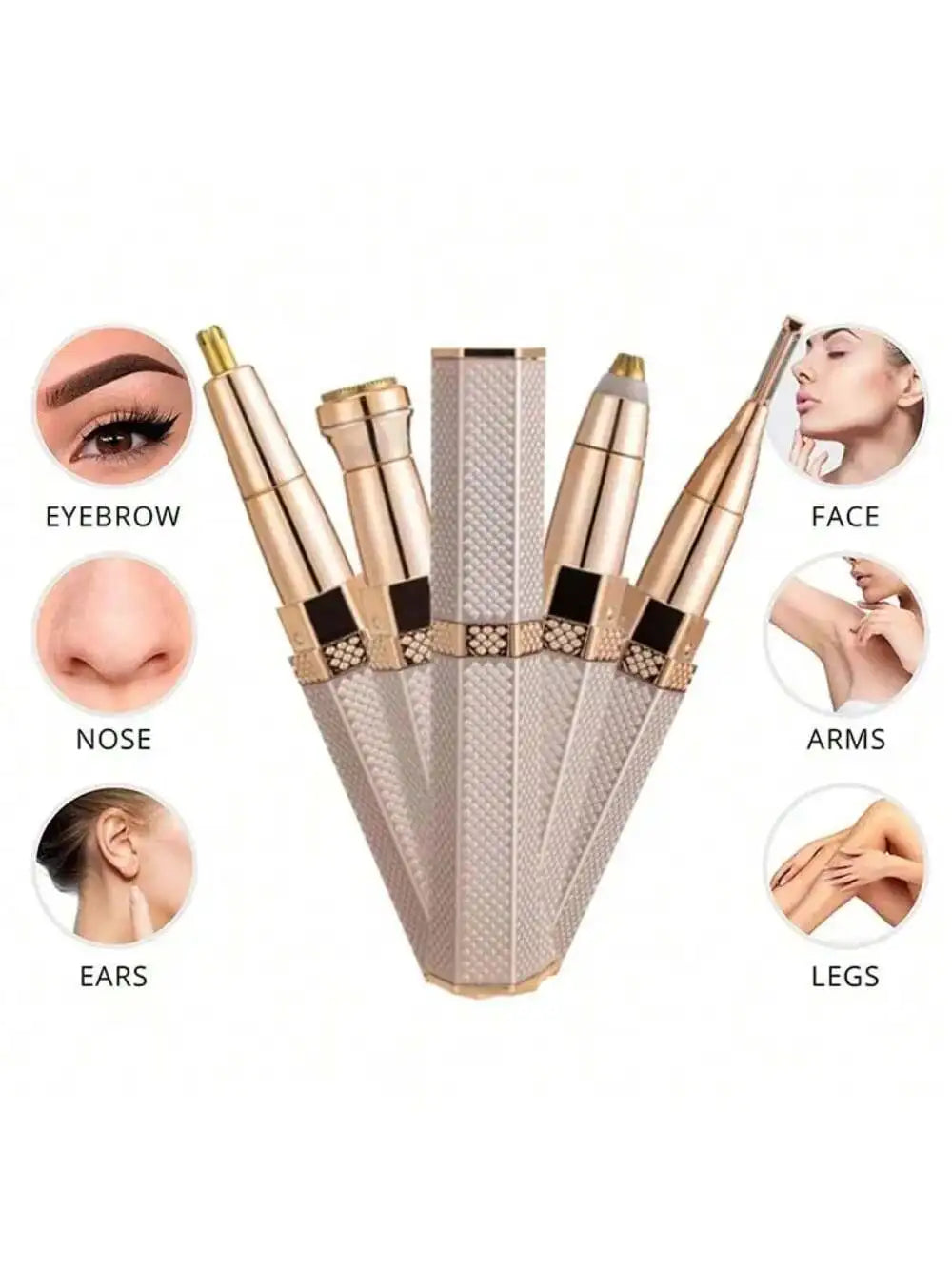Electric Hair Removel Shaver For Women Eyebrow Trimmer Epilator Electric Painless Hair Remover Machine Body Facial Battery capac