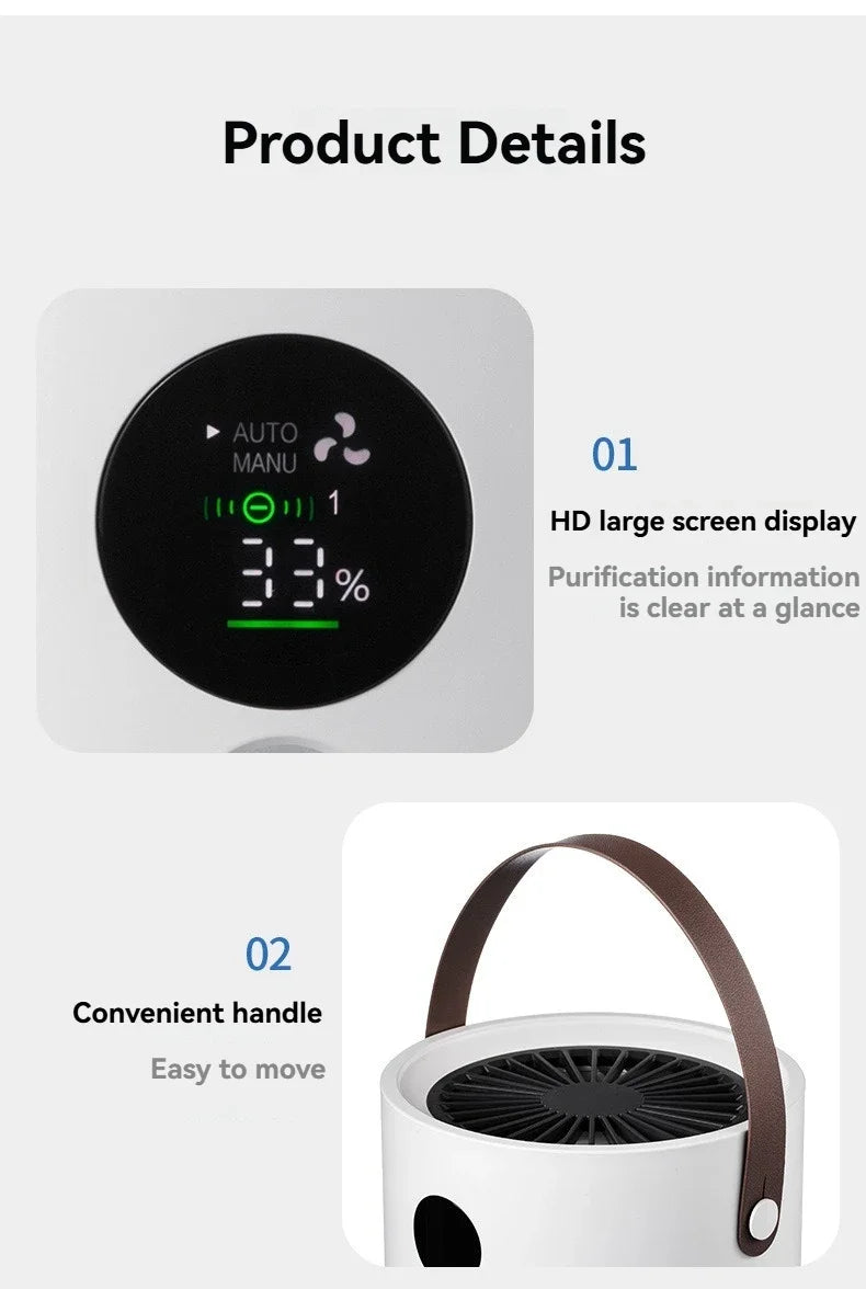 Air purifier indoor household desktop negative ion rechargeable dust removal odor formaldehyde PM2 portable purifier