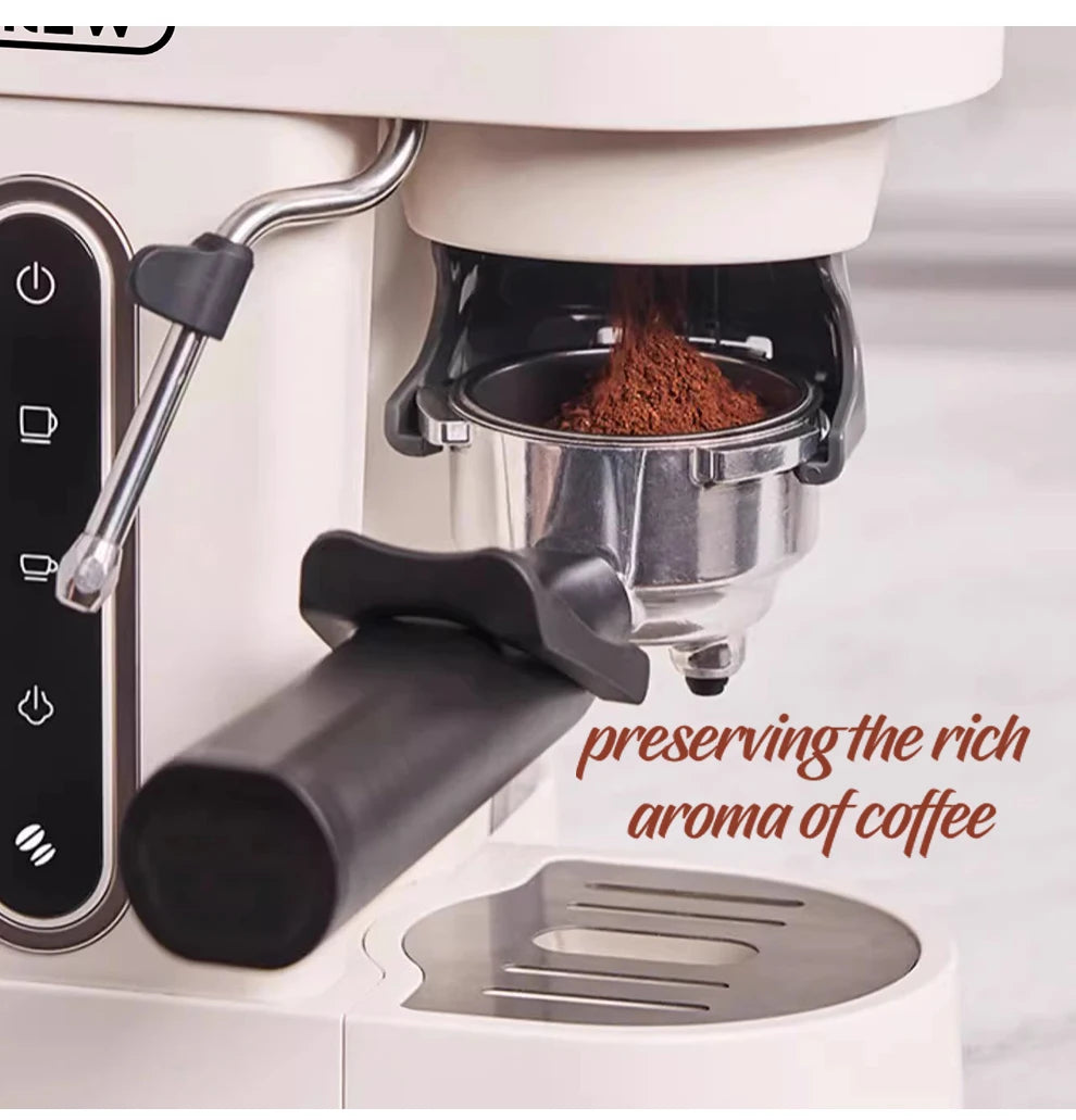 HiBREW 20 Bar Semi Automatic Espresso Coffee Maker With Grinder Bean For Cappuccino and Latte Milk Frothing System Machine H14