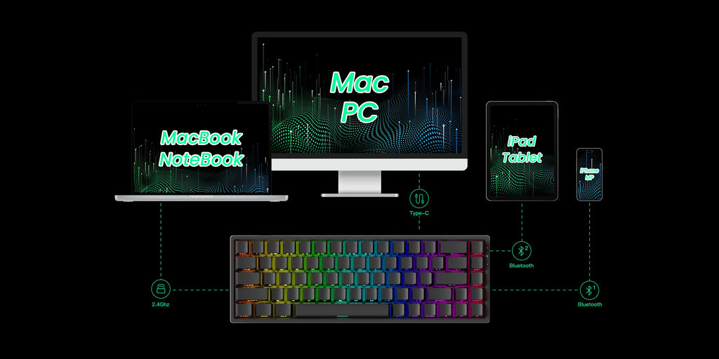 Akko MonsGeek FUN68 HE Magnetic Keyboard 65% Rapid Trigger 0.005mm 8K ARGB Mechanical Gaming Custom Keyboard for Pc Gamer Esport