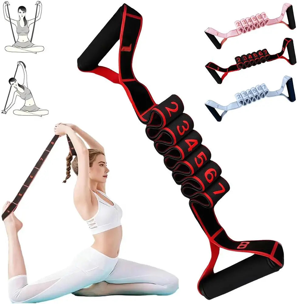 Yoga Stretch Resistance Bands Dance Resistance Band Digital Elasticity Adult High Elasticity Multi-Segment Belt Fitness Products