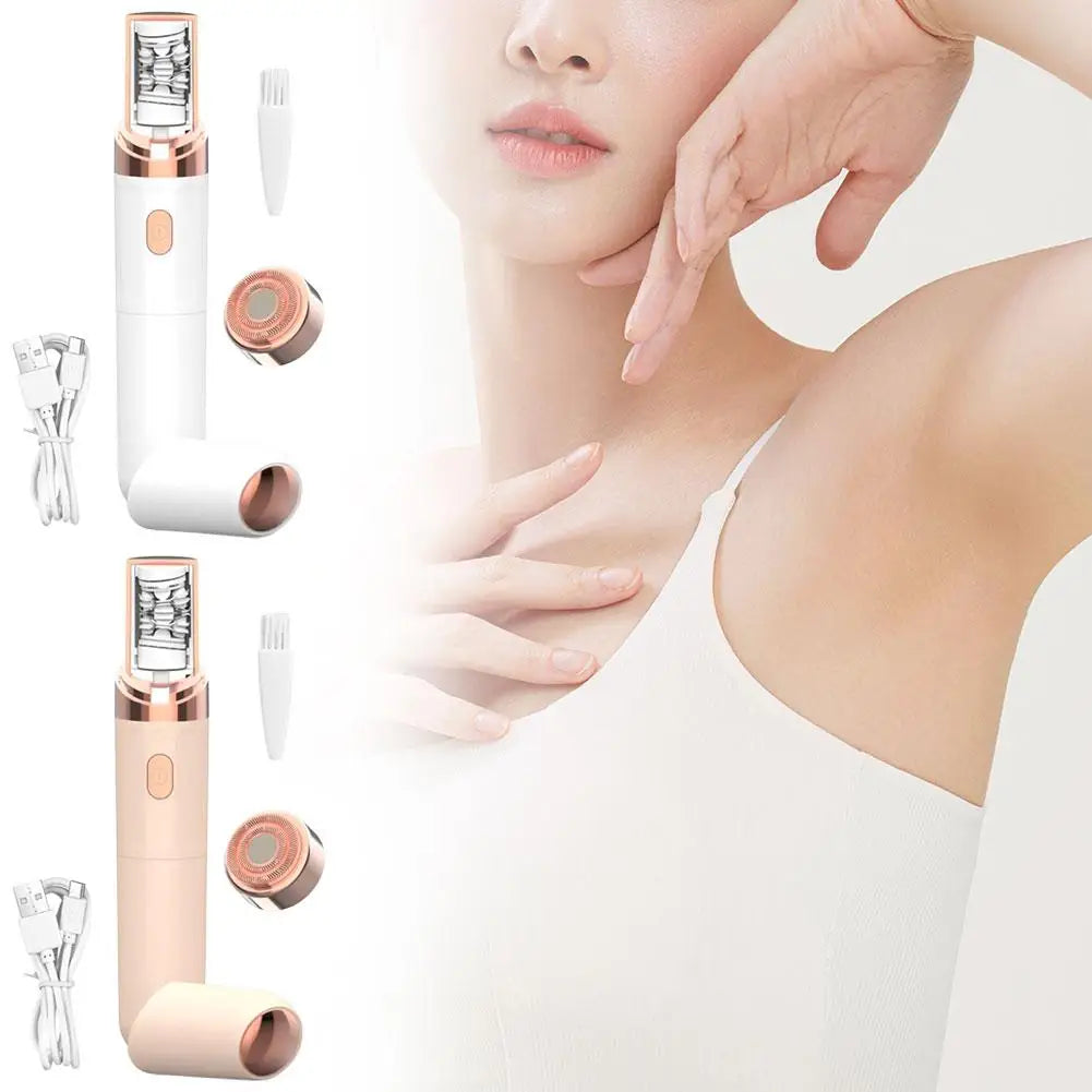 Electric Epilator & Shave 2-in-1 Electric Hair Removal Device For Women Painless Waterproof Private Parts & Facial Hair Removal